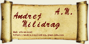 Andrej Milidrag vizit kartica